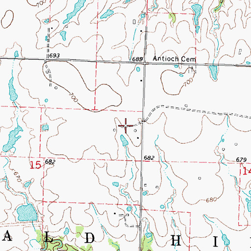 Topographic Map of Morris Division, OK
