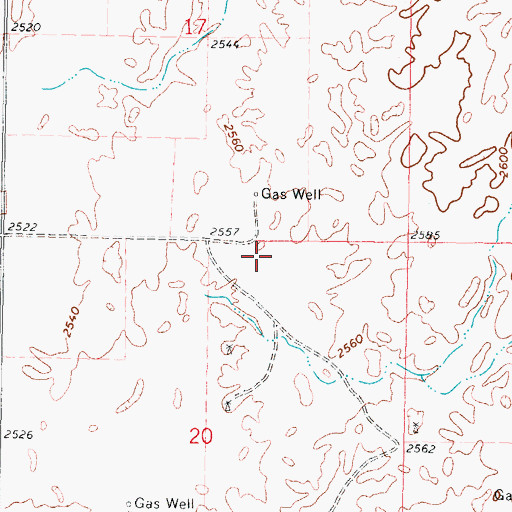 Topographic Map of North Beaver Division, OK
