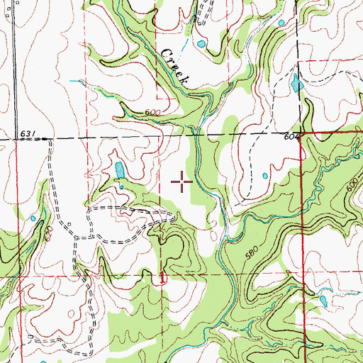 Topographic Map of North Central Bryan Division, OK