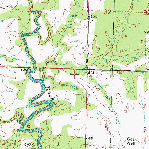 Topographic Map of North Central Pittsburg Division, OK