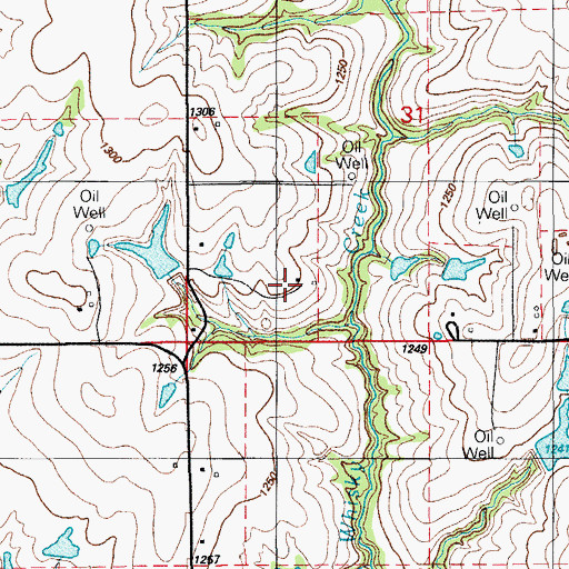 Topographic Map of Northeast Comanche Division, OK
