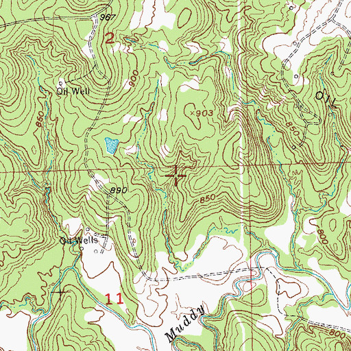 Topographic Map of Northeast Pontotoc Division, OK
