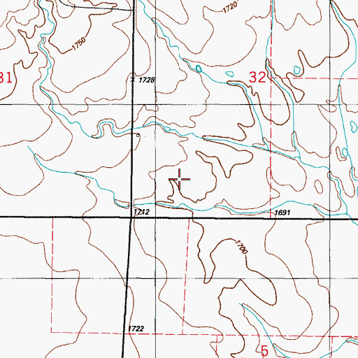 Topographic Map of Northwest Greer Division, OK