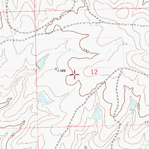 Topographic Map of Northwest Osage Division, OK