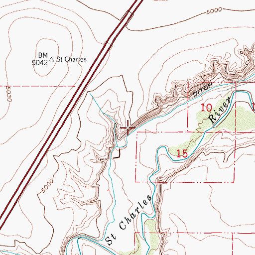 Topographic Map of Tucker Ditch, CO