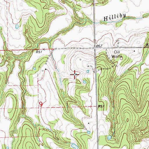 Topographic Map of Paden Division, OK