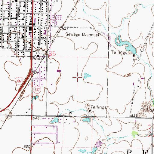 Topographic Map of Quapaw Division, OK