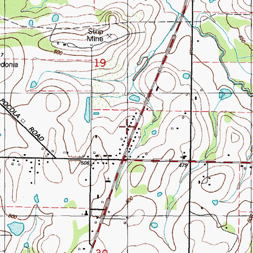 Topographic Map of Pocola Division, OK