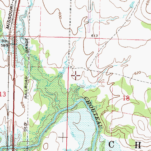 Topographic Map of Pryor Creek Division, OK