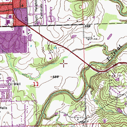 Topographic Map of Sapulpa Division, OK