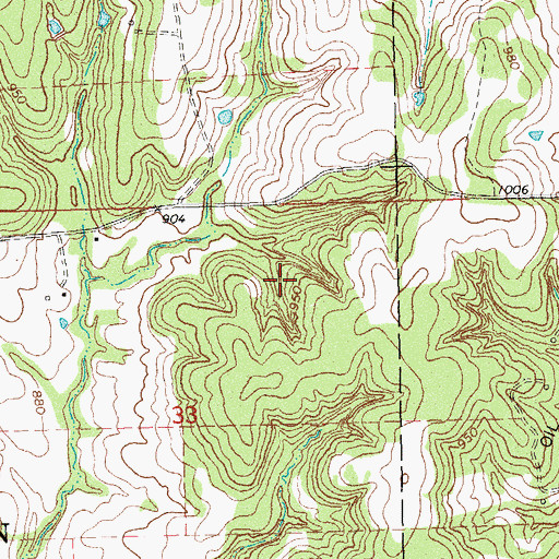 Topographic Map of Shamrock-Heyburn Lake Division, OK