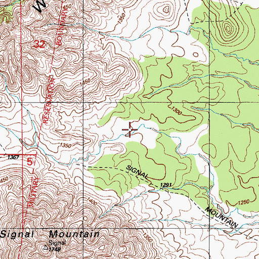 Topographic Map of Fort Sill Division, OK