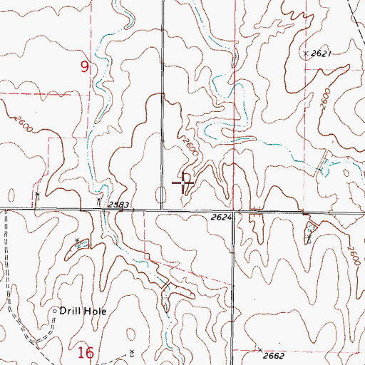 Topographic Map of South Beaver Division, OK