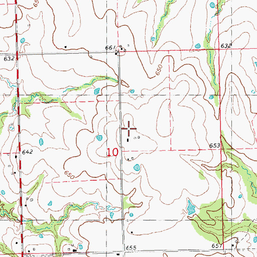 Topographic Map of South Bryan Division, OK