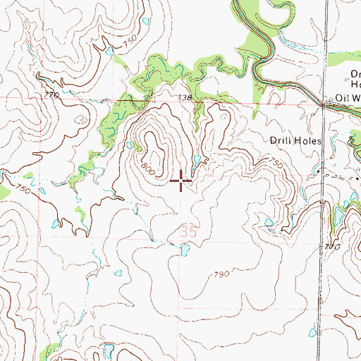 Topographic Map of South Coffeyville-Wann Division, OK