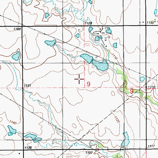 Topographic Map of Southeast Comanche Division, OK