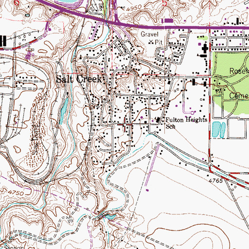 Topographic Map of Salt Creek, CO