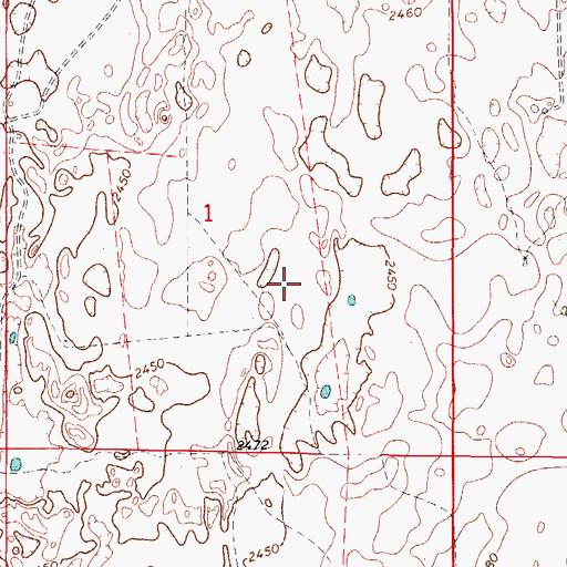 Topographic Map of South Ellis Division, OK