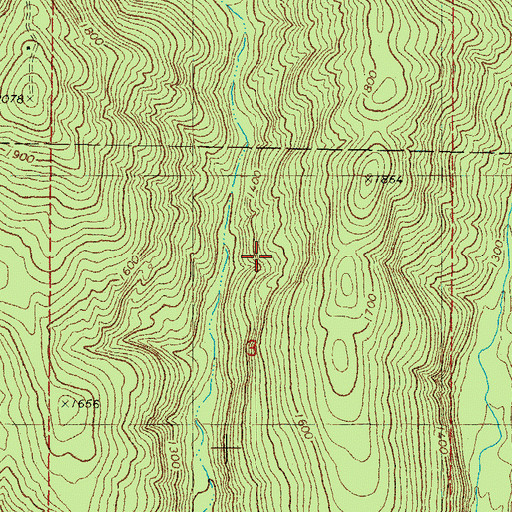 Topographic Map of South Le Flore Division, OK