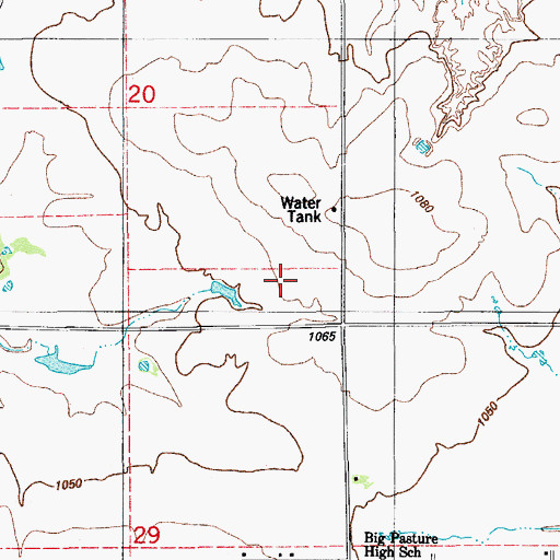 Topographic Map of Southwest Cotton Division, OK