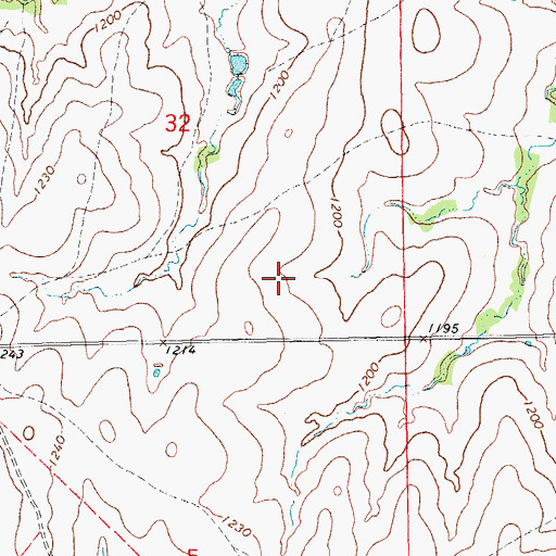 Topographic Map of Southwest Pontotoc Division, OK