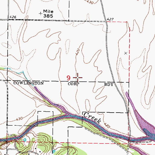 Topographic Map of Spiro Division, OK