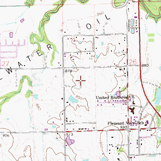 Topographic Map of Stillwater Division, OK