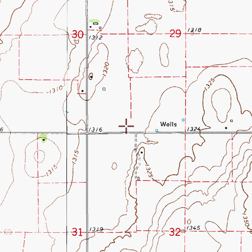 Topographic Map of Tipton Division, OK