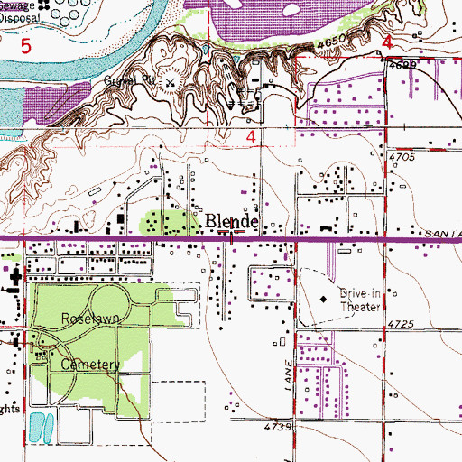 Topographic Map of Blende, CO