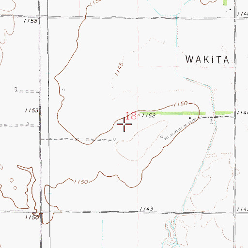 Topographic Map of Wakita Division, OK