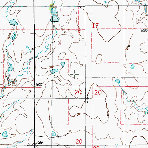 Topographic Map of Walters Division, OK
