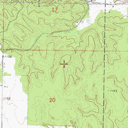 Topographic Map of Watts Division, OK
