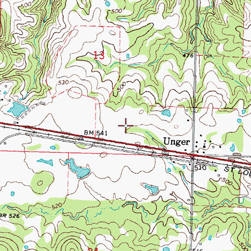 Topographic Map of West Choctaw Division, OK