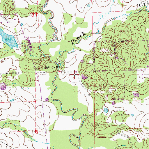 Topographic Map of West Coal Division, OK