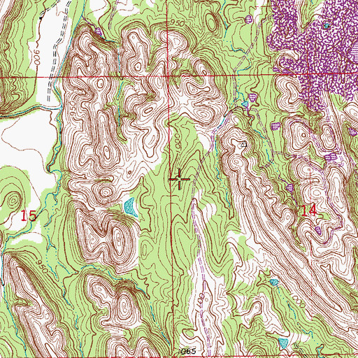 Topographic Map of West Murray Division, OK