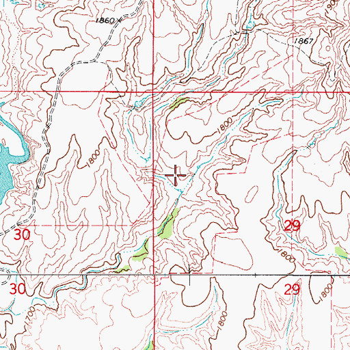 Topographic Map of West Woods Division, OK