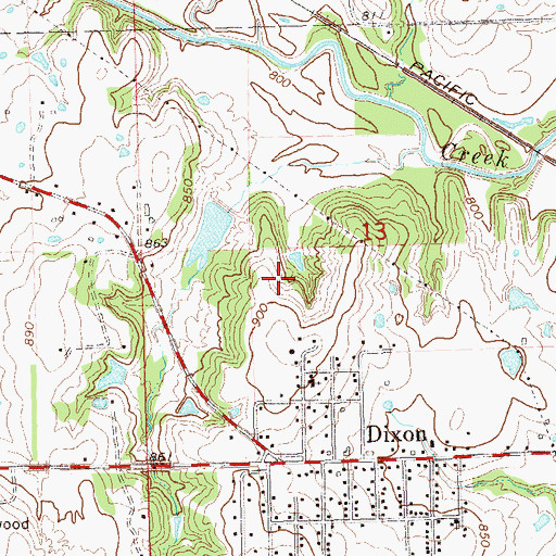 Topographic Map of Wewoka Division, OK