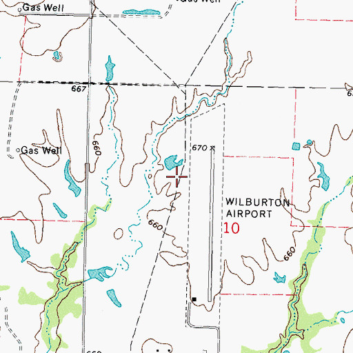 Topographic Map of Wilburton Division, OK