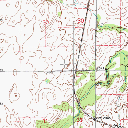 Topographic Map of Woodward Division, OK