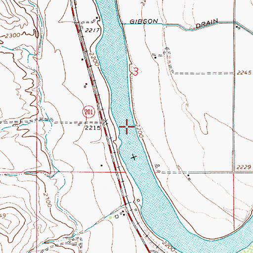 Topographic Map of Adrian Division, OR