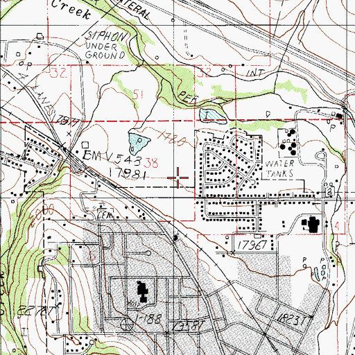 Topographic Map of Ashland Division, OR