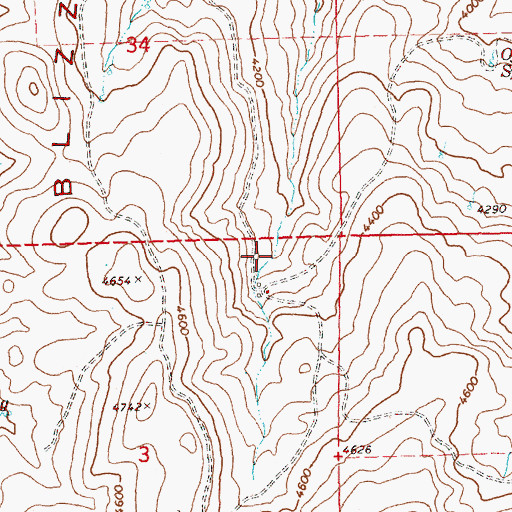 Topographic Map of Ashwood Division, OR