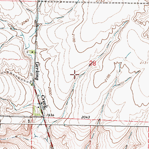 Topographic Map of Athena Division, OR