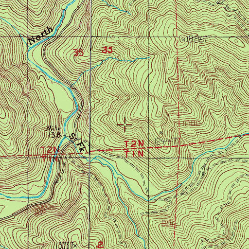 Topographic Map of Bay City Division, OR
