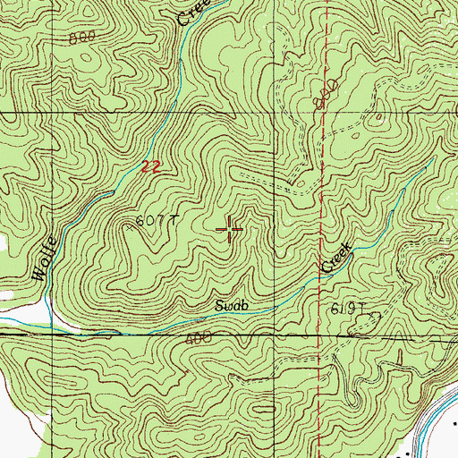 Topographic Map of Beaver Division, OR