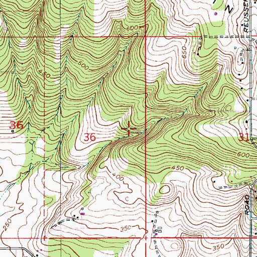 Topographic Map of Beaverton-Hillsboro Division, OR