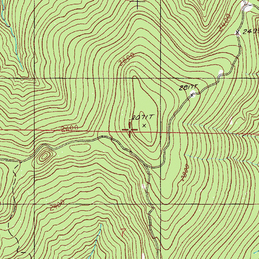 Topographic Map of Brookings Division, OR