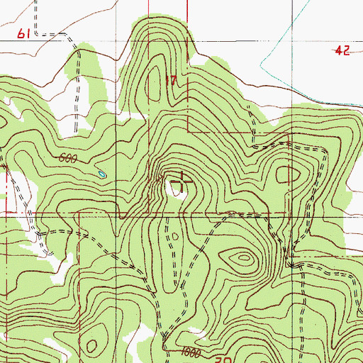 Topographic Map of Brownsville Division, OR