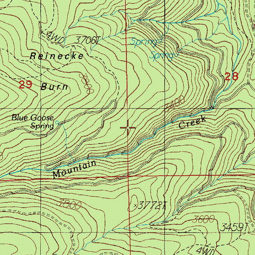 Topographic Map of Butte Falls-Prospect Division, OR