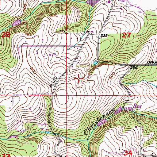 Topographic Map of Chehalem Mountains Division, OR
